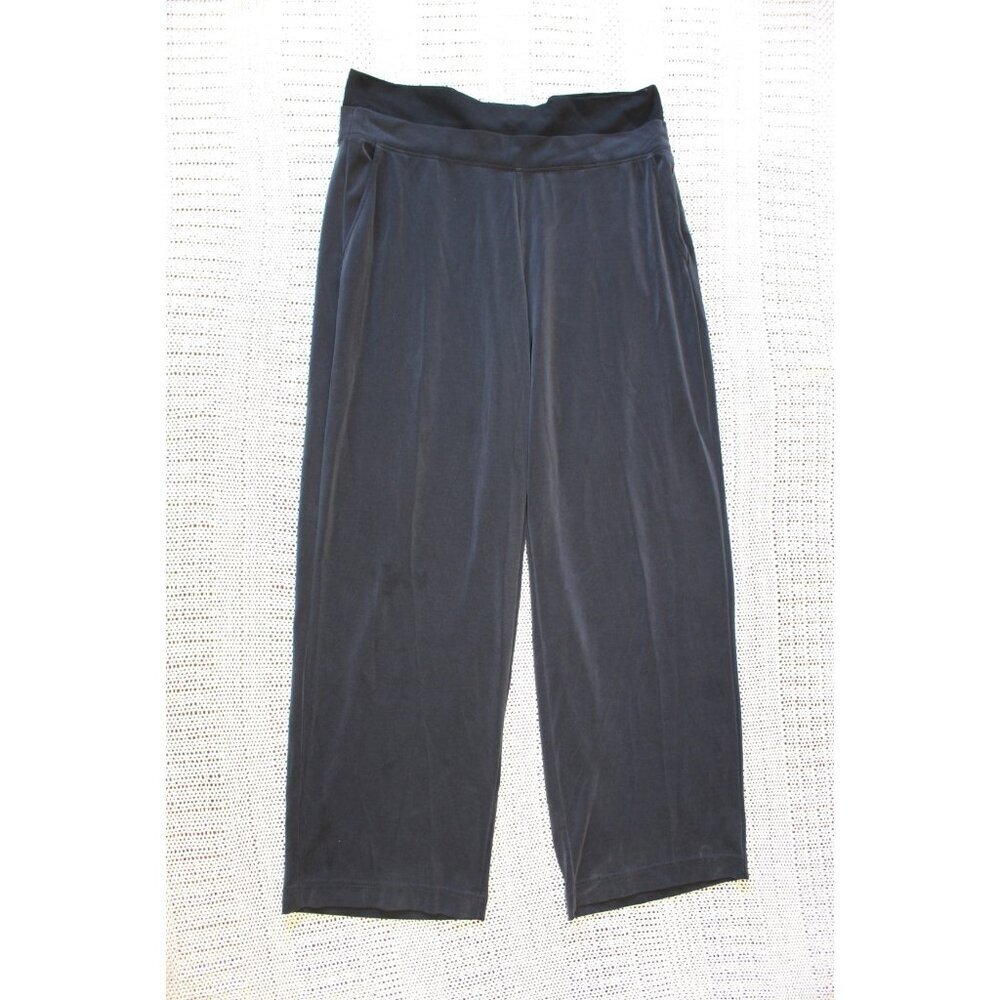 Athleta Seasoft wide leg Pants Size XL Grey Pull On Active Athleisure Casual